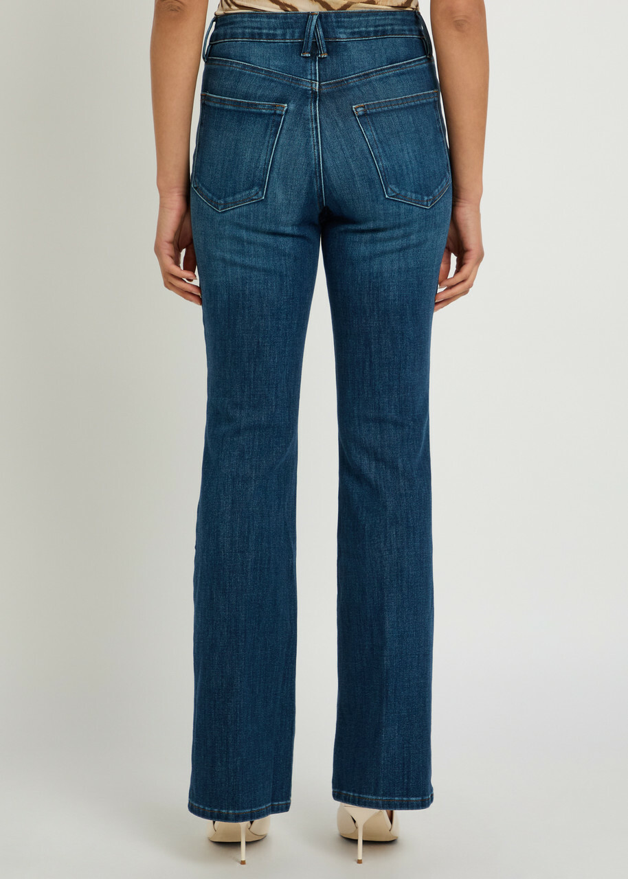 Good American Good Classic Bootcut Jeans Navy