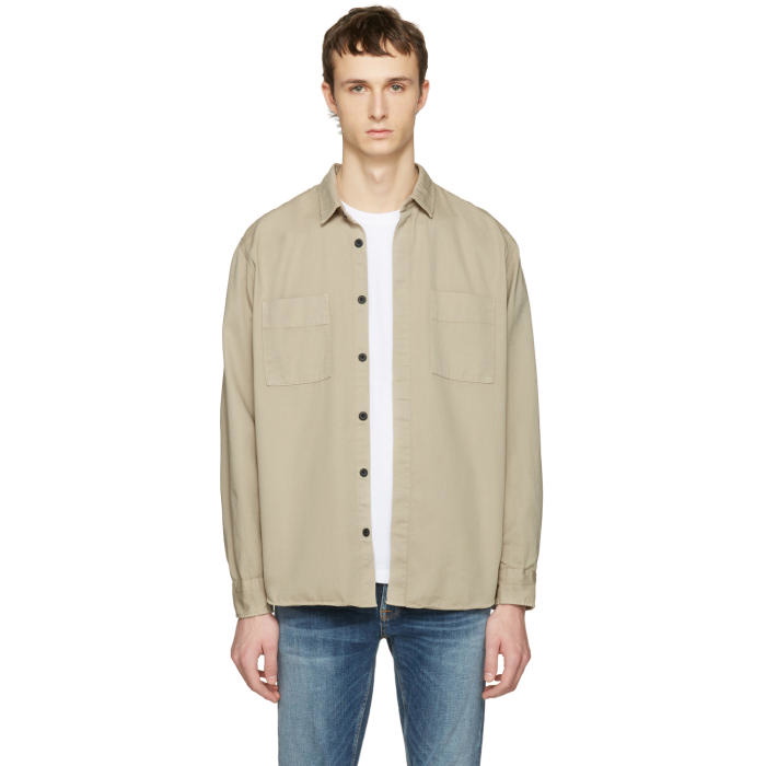 Photo: Nudie Jeans Taupe Calle Shirt 