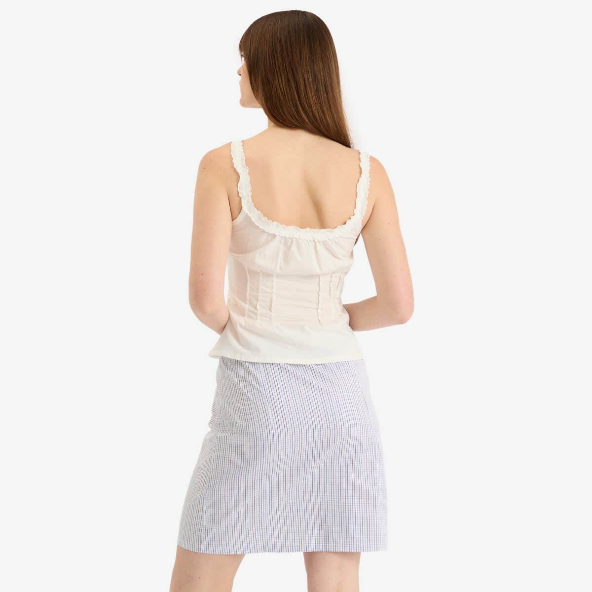 Fruity Booty Women's Broderie Top in White Fruity Booty