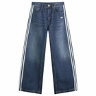 Adidas Women's Dad Jeans in Indigo Denim