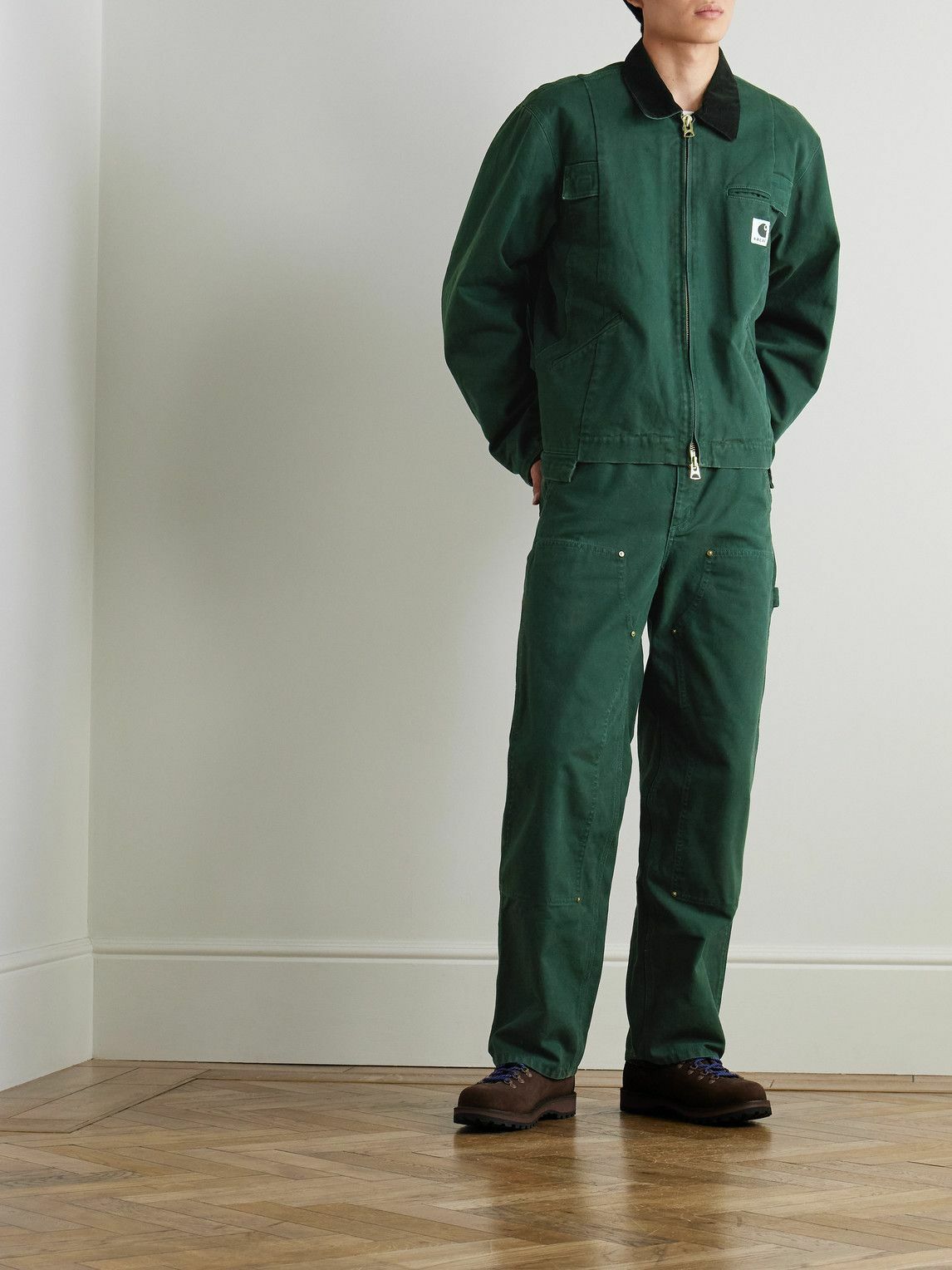 Sacai - Carhartt WIP Straight-Leg Belted Panelled Cotton