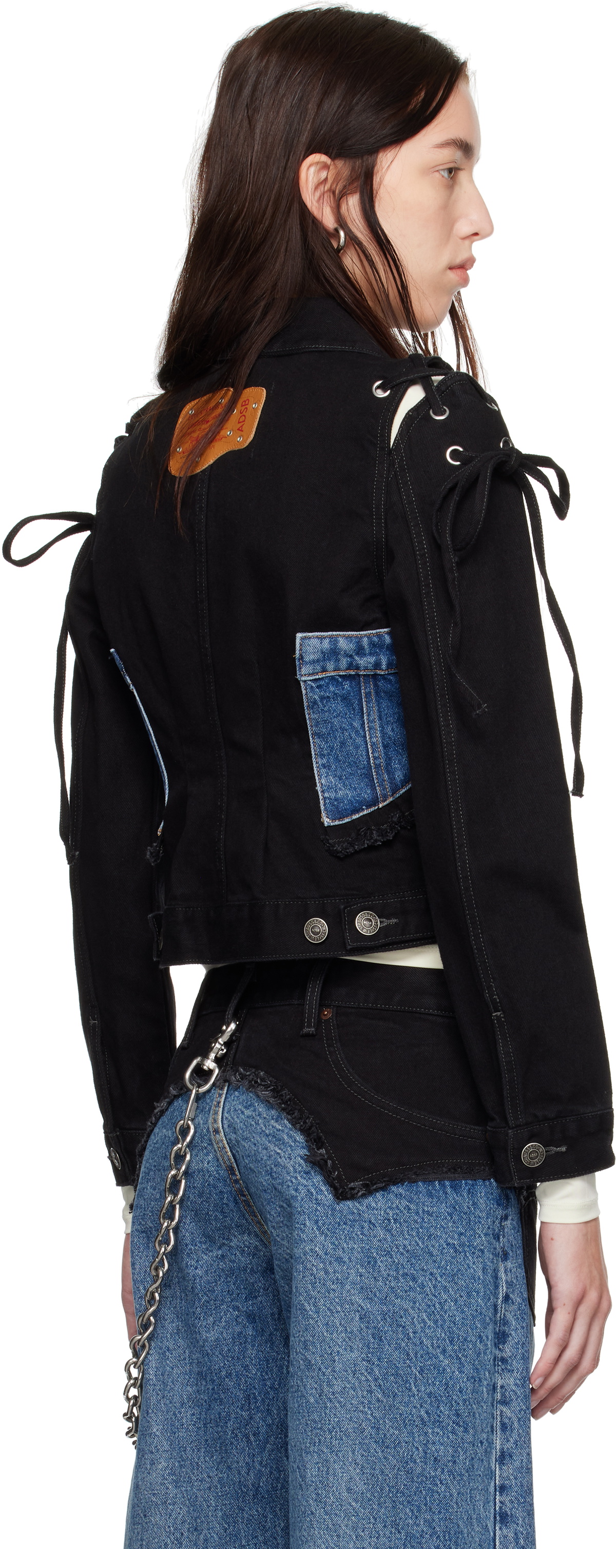 Andersson Bell Black Blue Levi s Edition Half Trucker Denim Jacket andersson-bell-black-blue-levi-s-edition-half-trucker-denim-jacket