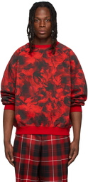 LU'U DAN SSENSE Exclusive Red Rose Burst Sweatshirt