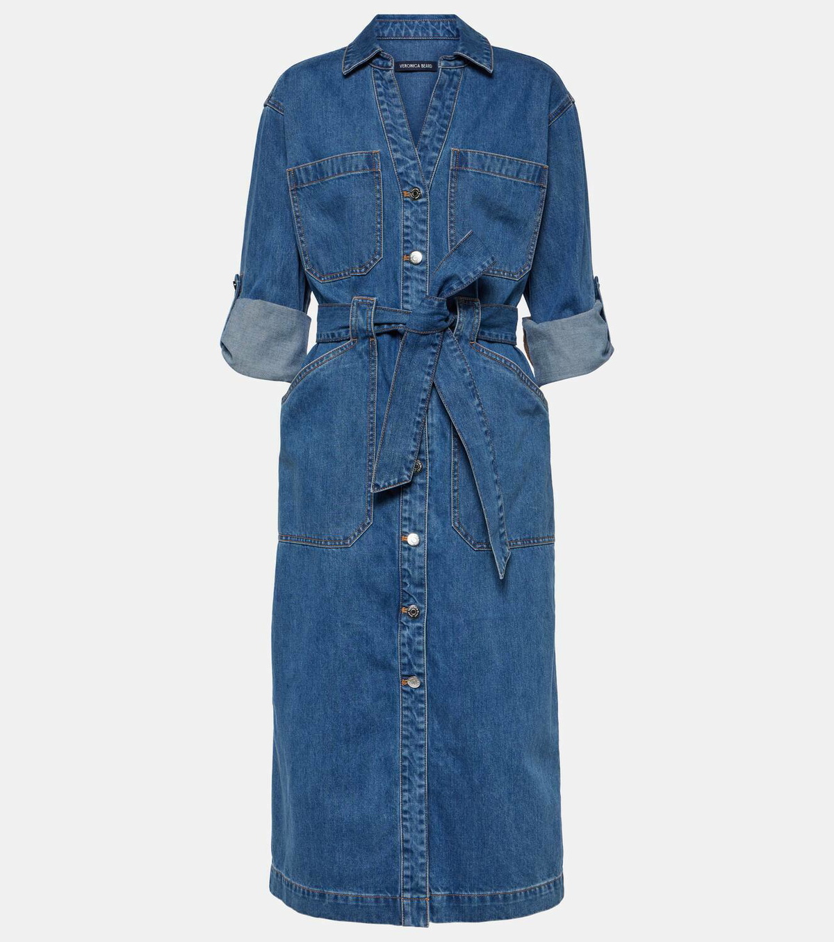 Veronica Beard Evelyn chambray midi dress Veronica Beard