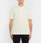 Brioni - Cotton and Silk-Blend Piqué Henley T-Shirt - Men - White