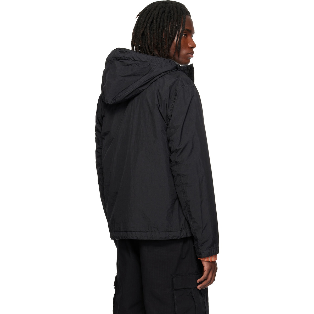 Stone Island Black 4100001 Crinkle Reps NY Jacket