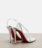 Christian Louboutin Miss Z metallic leather slingback sandals