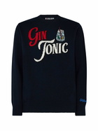 MC2 Saint Barth Man Crewneck Sweater With Gin Tonic Jacquard