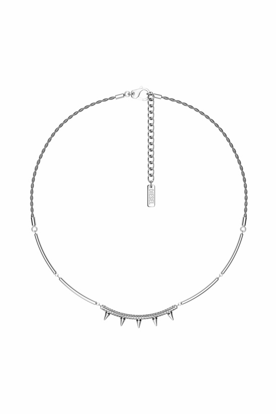 Photo: Diesel Stainless Steel Chain Necklace - Necklaces - Unisex - Silver