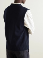 RÓHE - Wool and Cashmere-Blend Vest - Blue