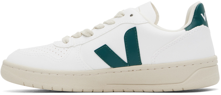 VEJA White & Green V-10 Sneakers VEJA