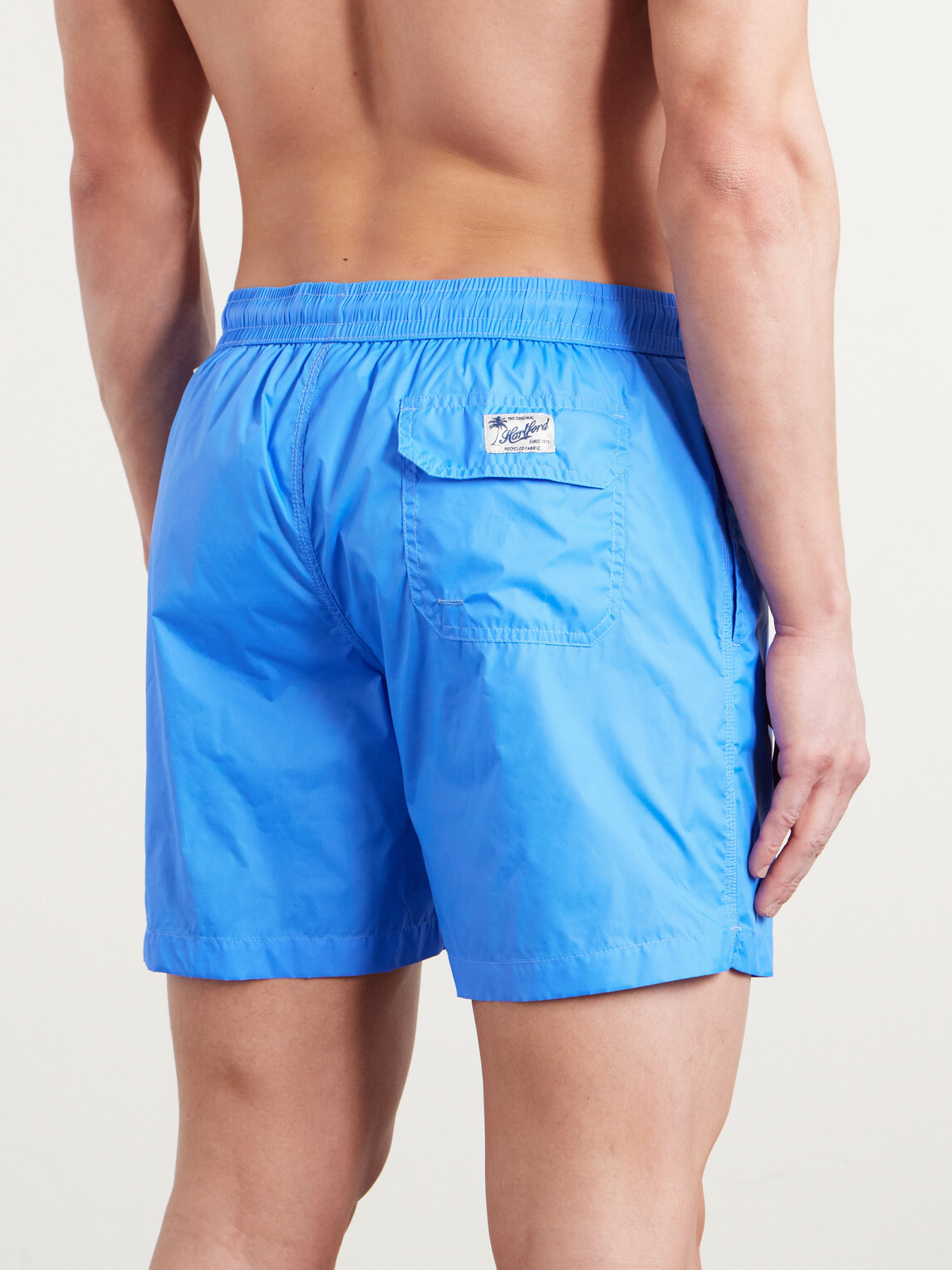 Hartford - Straight-Leg Mid-Length Recycled Swim Shorts - Blue