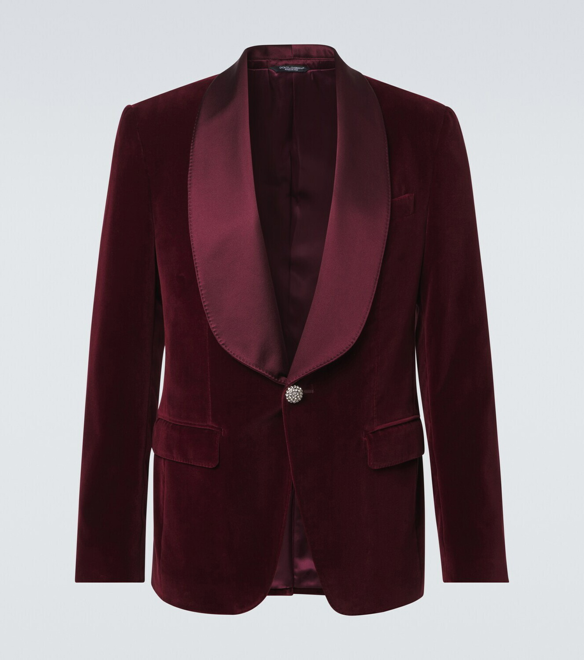 Dolce&Gabbana Cotton-blend velvet tuxedo jacket