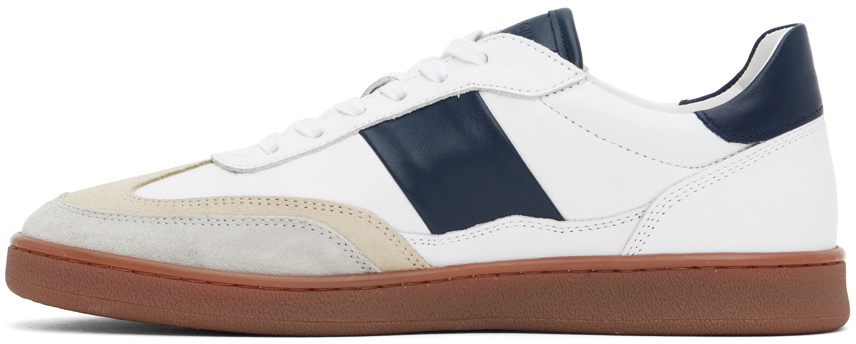 COLLEGIUM White & Navy Pillar Court II Sneakers