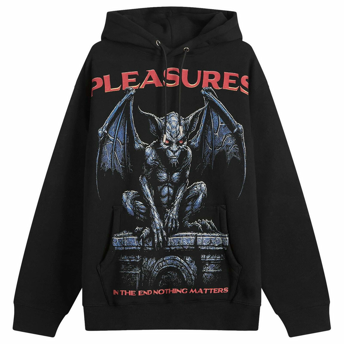 【PLEASURES】WAVE QUILTED HOODIE BLACK Pleasures Wave Quilted Hoodie Black Men's - FW24 - US