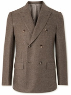 Caruso - Figaro Double-Breasted Wool and Cashmere-Blend Flannel Blazer - Neutrals