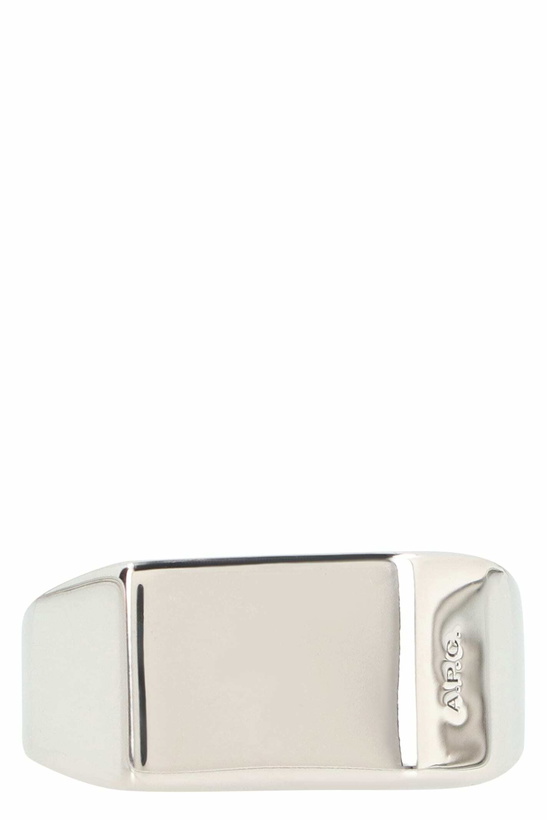 Photo: A.P.C. Chevaliere Minimal Silver Ring