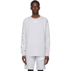 Off-White Grey Airport Tape Long Sleeve T-Shirt