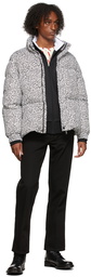 Valentino White & Black Down Leopard Pattern Jacket