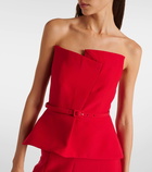 Roland Mouret Corset wool and silk midi dress