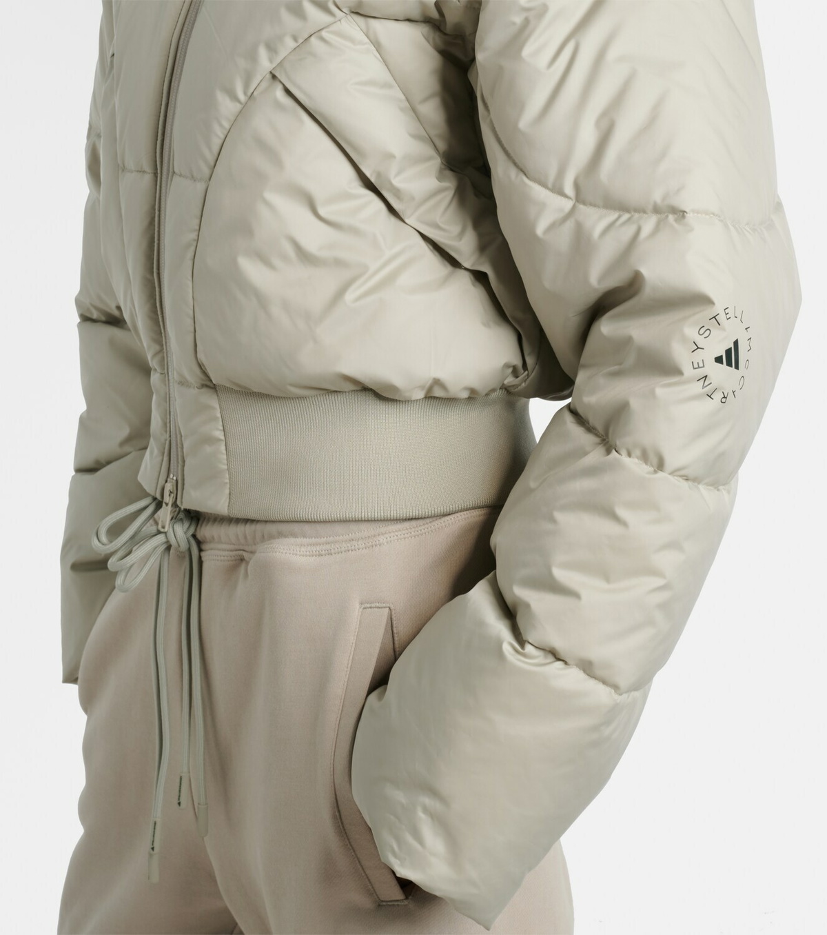 Adidas by Stella McCartney Quilted cropped puffer jacket