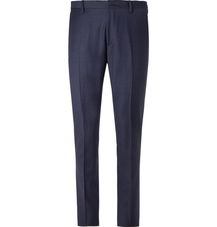 Photo: Paul Smith - Navy Soho Slim-Fit Puppytooth Wool Suit Trousers - Navy