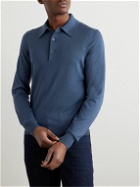TOM FORD - Slim-Fit Cashmere and Silk-Blend Polo Shirt - Blue