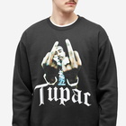 Wacko Maria Men's Tupac Crew Neck Sweater in Black