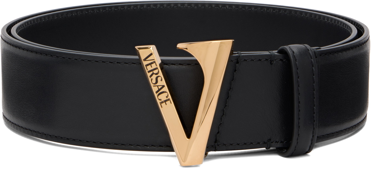 Versace Jeans Couture Black & Gold Chain Couture Belt Pouch Versace