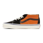 Vans Orange and Black OG Sk8-Hi LX Sneakers