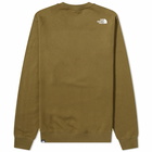 The North Face Men's Standard M Crew Sweat in Military Olive