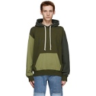 JW Anderson Green and Khaki Colorblock Hoodie