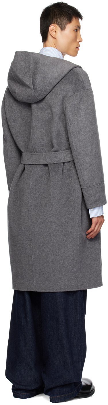 Max Mara Gray Belted Coat