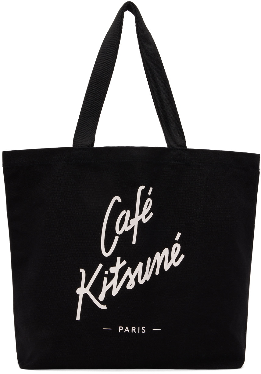 Maison Kitsuné Black 'Café Kitsuné' Tote Maison Kitsune