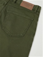 Purdey - Slim-Fit Stretch-Cotton Twill Trousers - Green