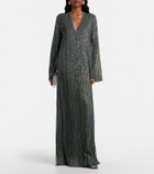Missoni Striped lamé gown