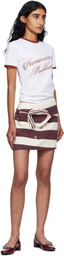 Pushbutton White Ringer T-shirt