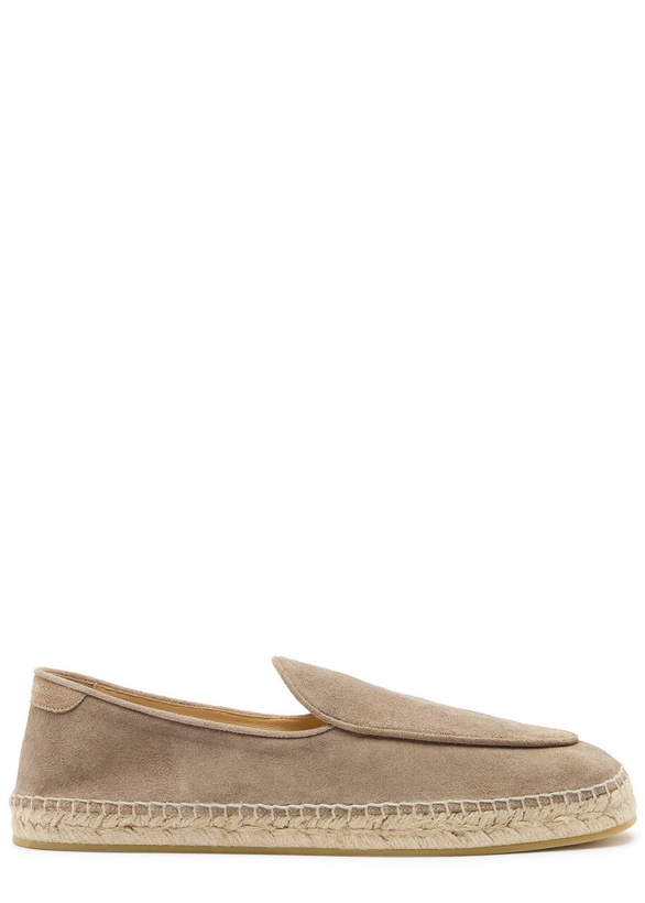 Photo: Jimmy Choo Shenton Suede Espadrille Loafers Beige