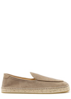 Jimmy Choo Shenton Suede Espadrille Loafers Beige