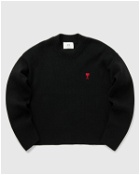 Ami Paris Red Adc Crewneck Sweater Black - Mens - Pullovers