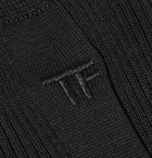 TOM FORD - Logo-Embroidered Ribbed Cotton Socks - Men - Black