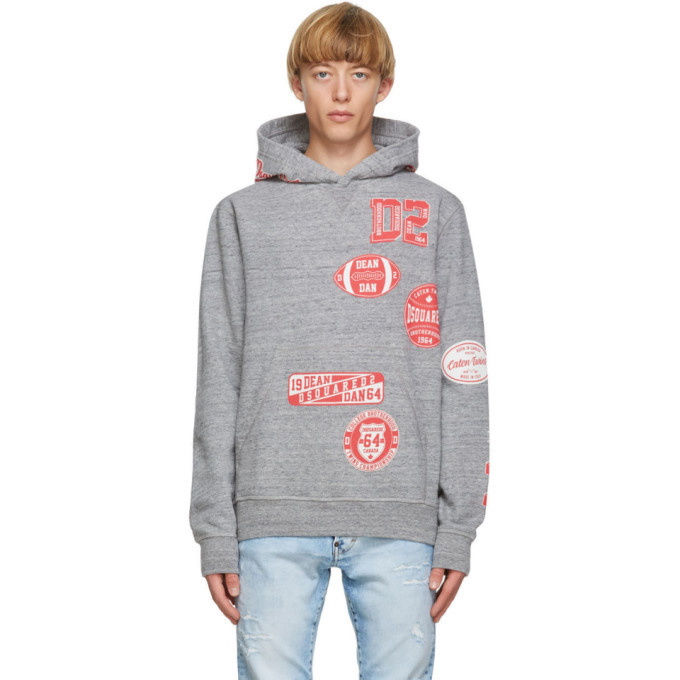 Photo: Dsquared2 Grey Cool Fit Hoodie