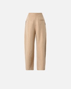 Pinko Wide Full Rhinestone Trousers Warm Taupe Beige