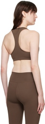 Sporty & Rich Brown Runner Script Sport Bra