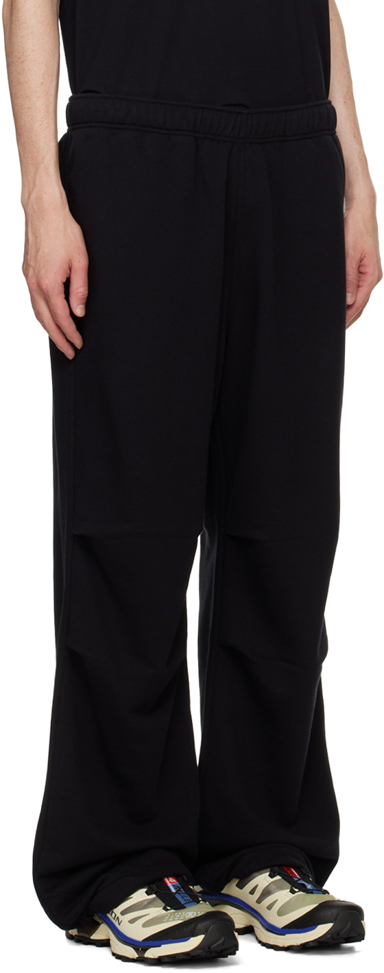 パンツ MM6 Maison Margiela Black cotton joggers Mm6 Maison Margiela - Regular Black Joggers With Zip