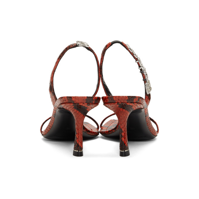 Alexander Wang Red Snake Ivy Heeled Sandals Alexander Wang