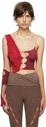 Rui Burgundy Cut Out Tank Top