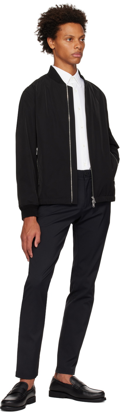 Theory Black Zip Bomber Jacket