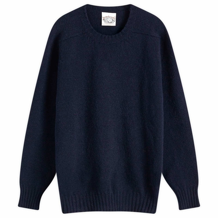 Photo: Jamieson's of Shetland Men's Crew Knit in Dark Navy
