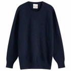 Jamieson's of Shetland Men's Crew Knit in Dark Navy